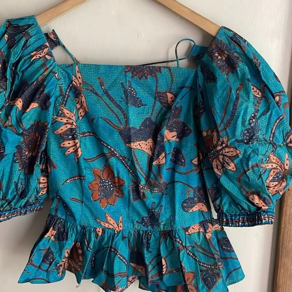 Ulla Johnson Carlotta Blouse Lagoon